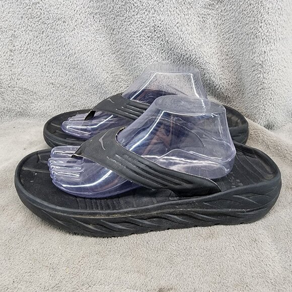 Hoka One One Shoes Mens 12 Black Synthetic Recovery Comfort Thong Flip Flop main image 11